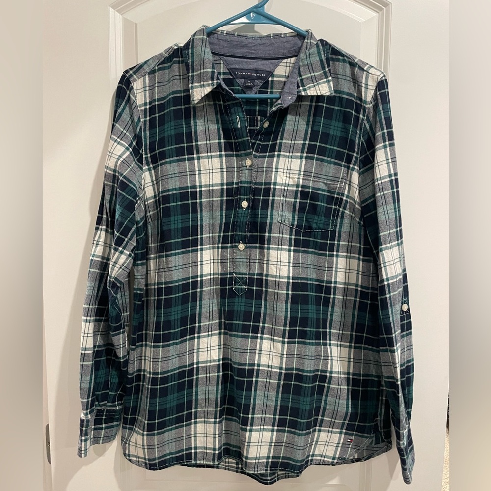 Tommy Hilfiger flannel tunic size Medium